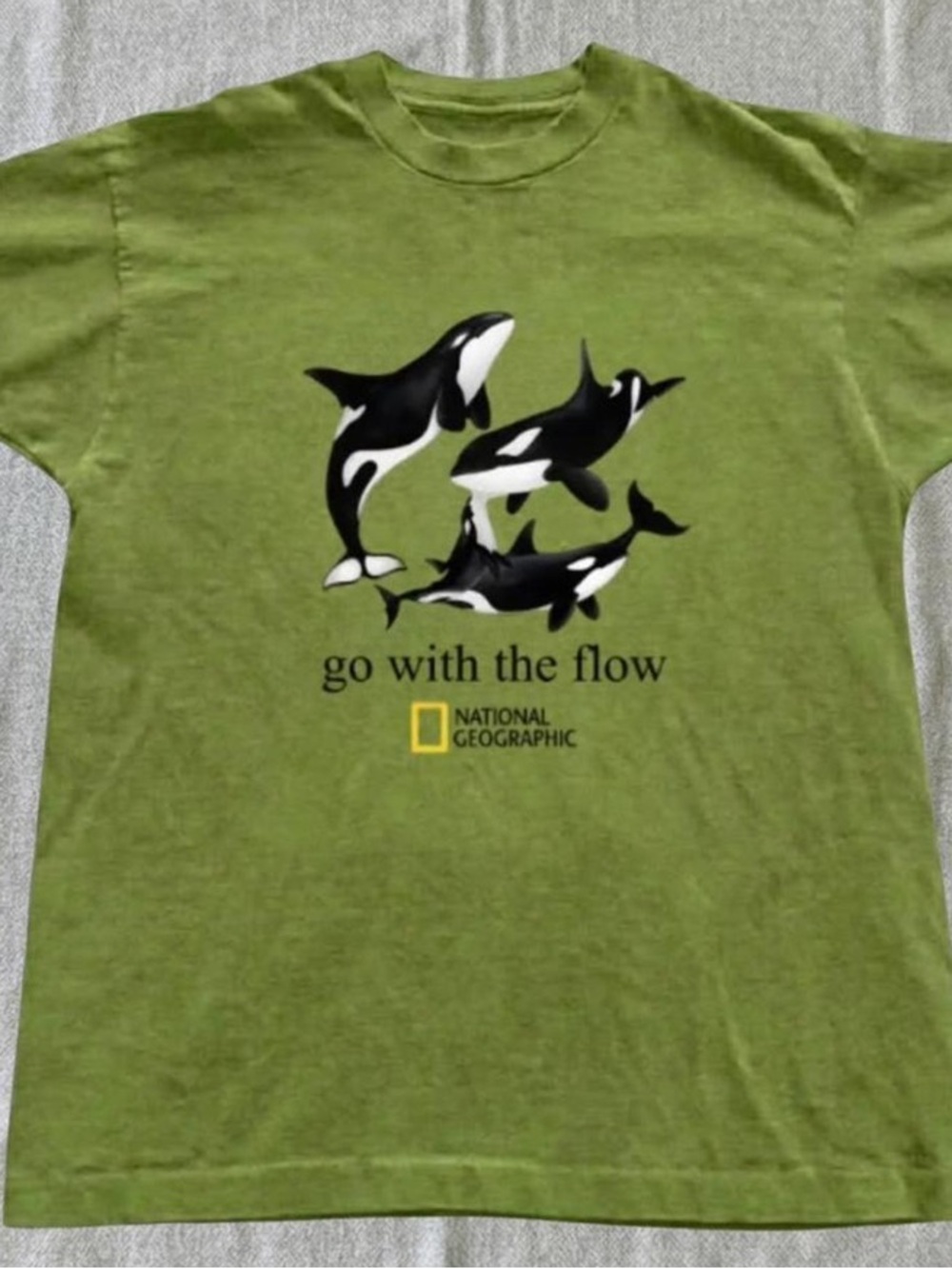 Gildan Kiwi Green Short Sleeve T-shirt with National Geographic Graphic